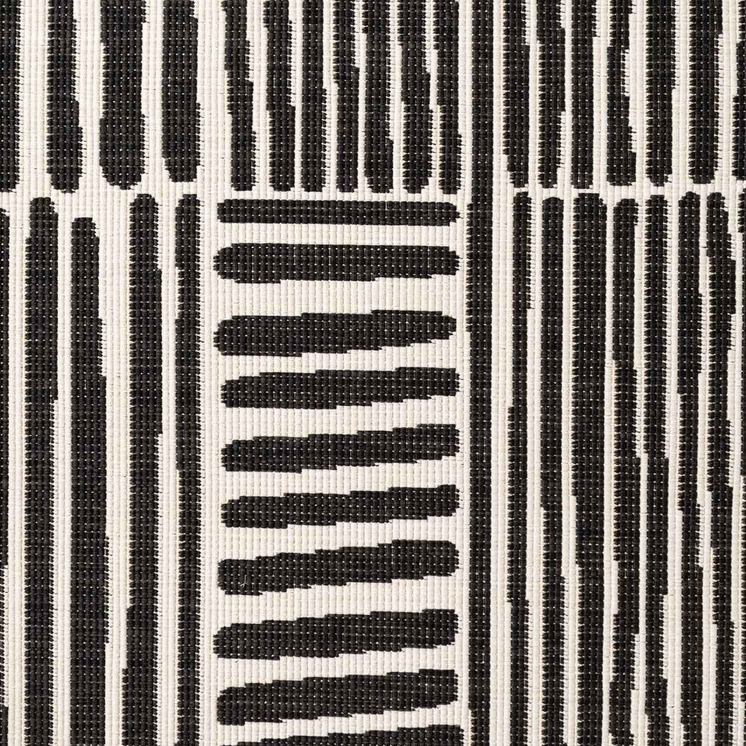 Black and white geometric patterned fabric texture