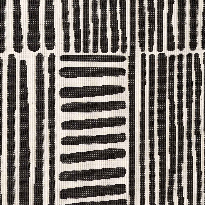 Black and white geometric patterned fabric texture