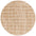 Round beige rug with a subtle checkered pattern on a white background