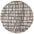 Round rug with black line pattern on a white background