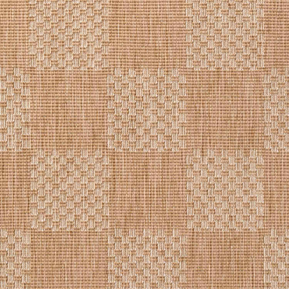 Beige woven patterned fabric texture