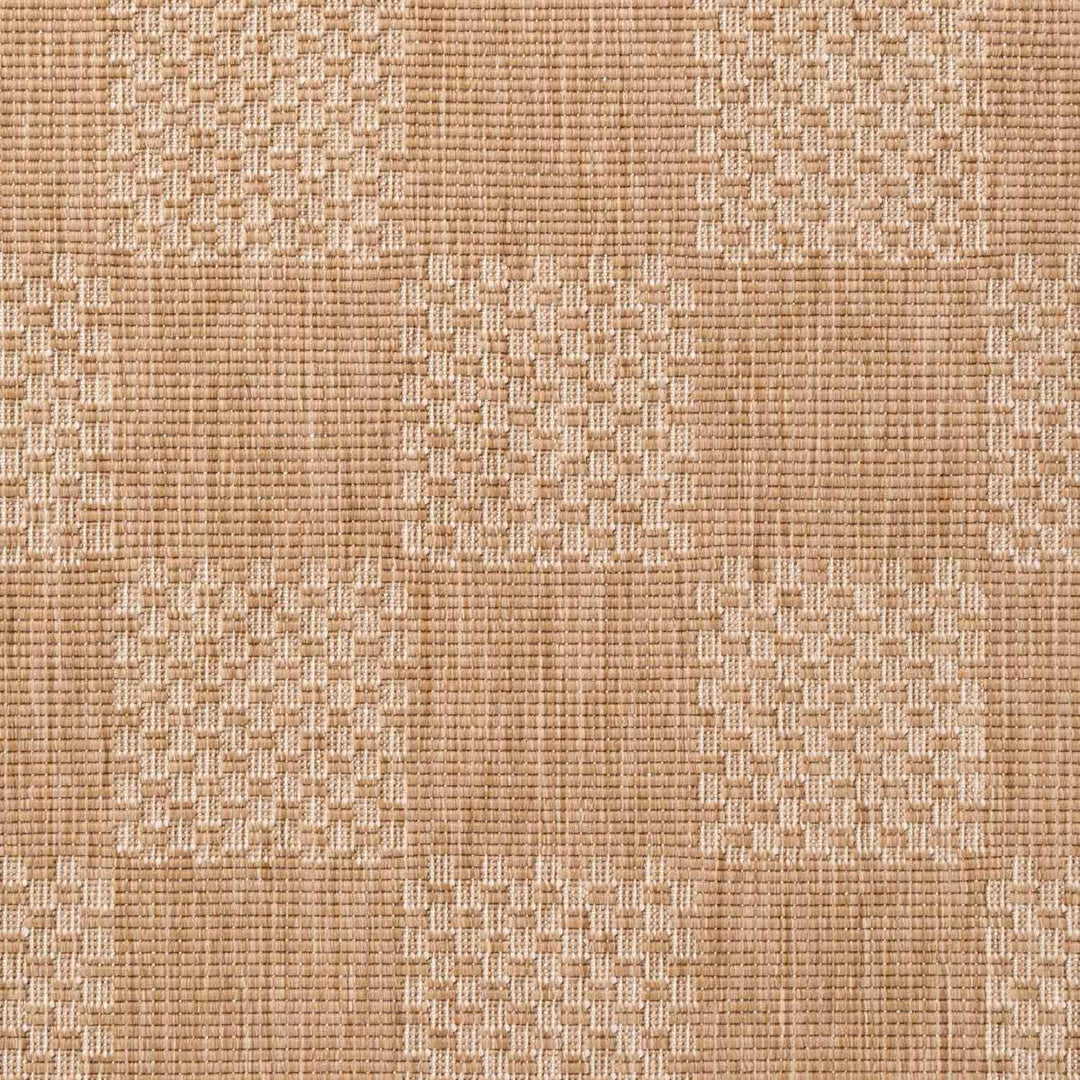 Beige woven patterned fabric texture