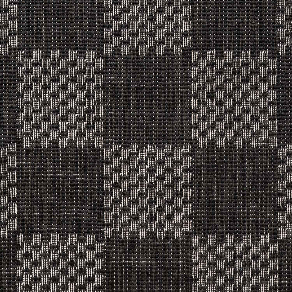 Close-up of a woven pattern with black and gray colors