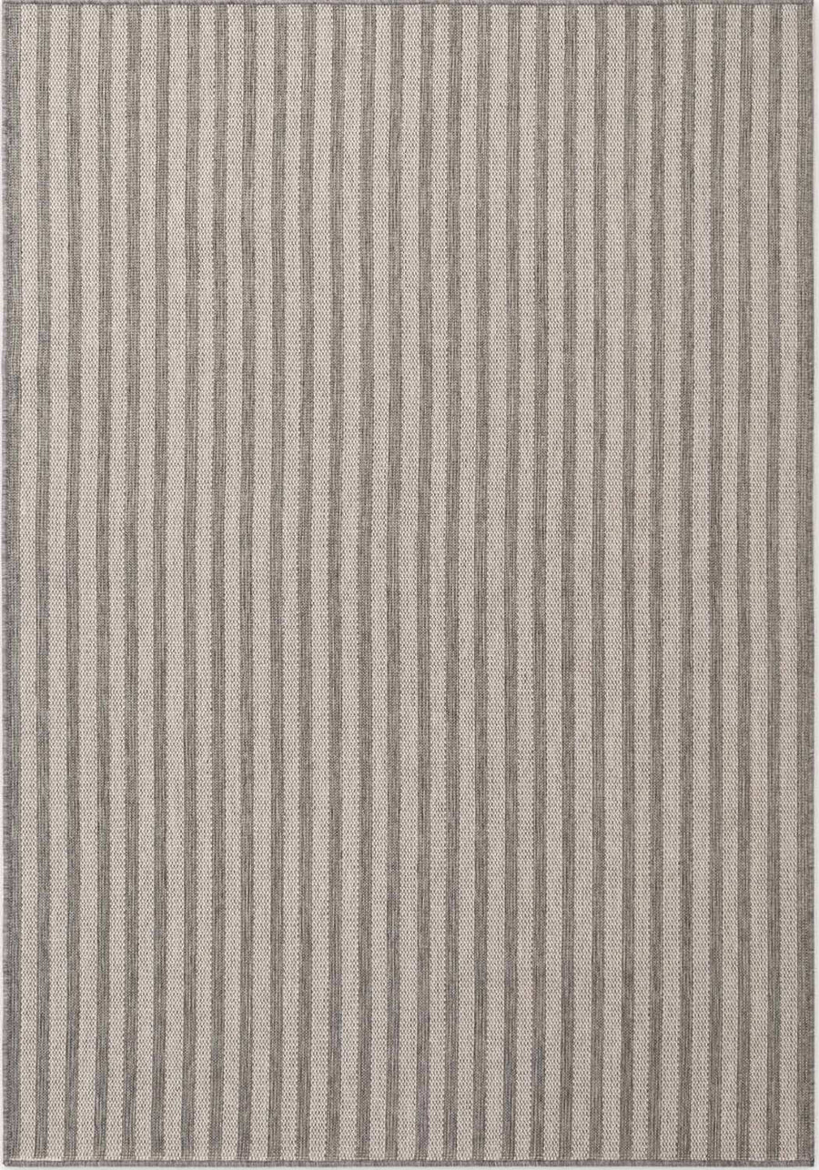 Textured gray rug with subtle pattern on a white background