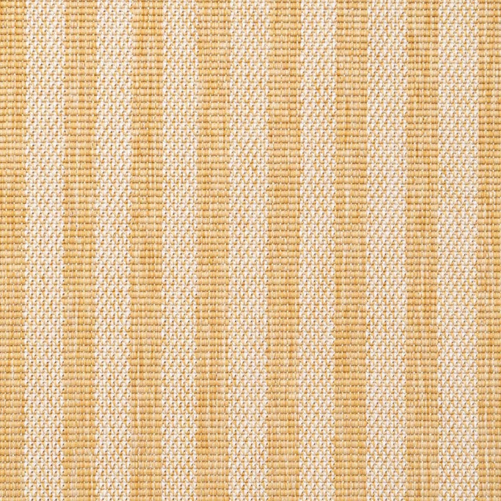 Textured fabric with alternating beige and brown stripes