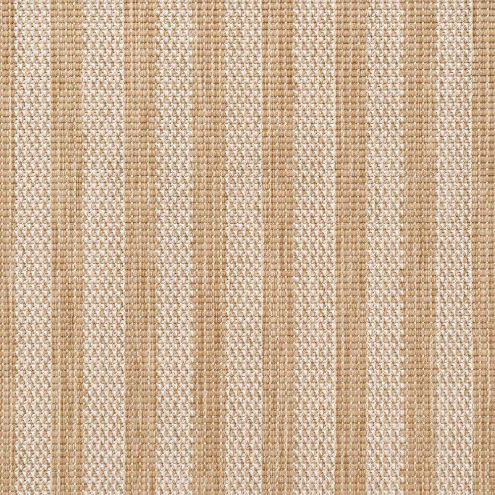 Textured fabric with horizontal stripes in beige and brown tones.