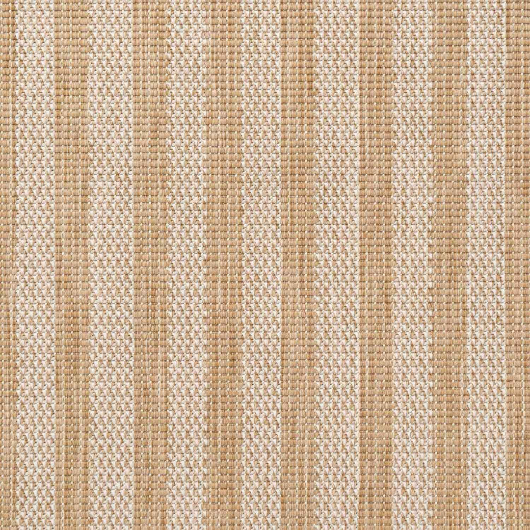 Textured fabric with horizontal stripes in beige and brown tones.