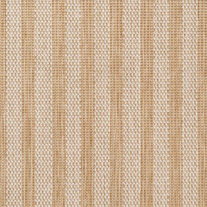 Textured fabric with horizontal stripes in beige and brown tones.