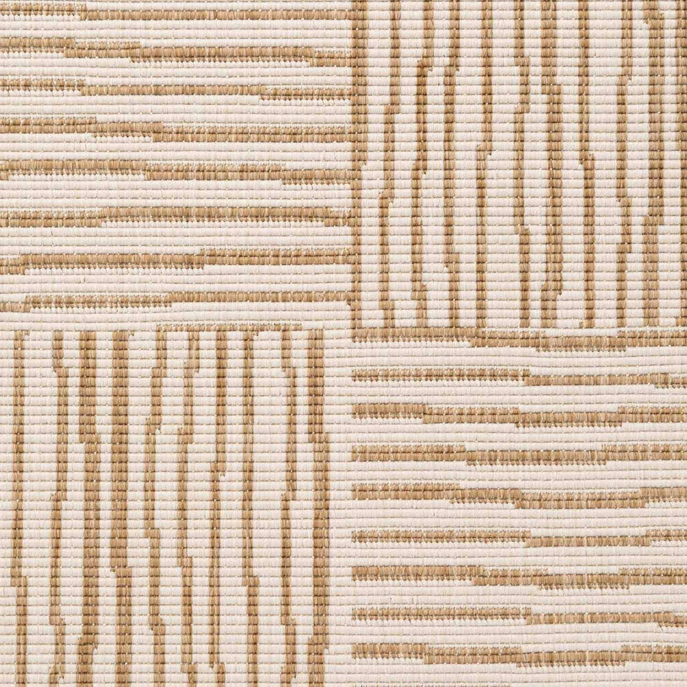 Textured fabric pattern with beige and brown lines