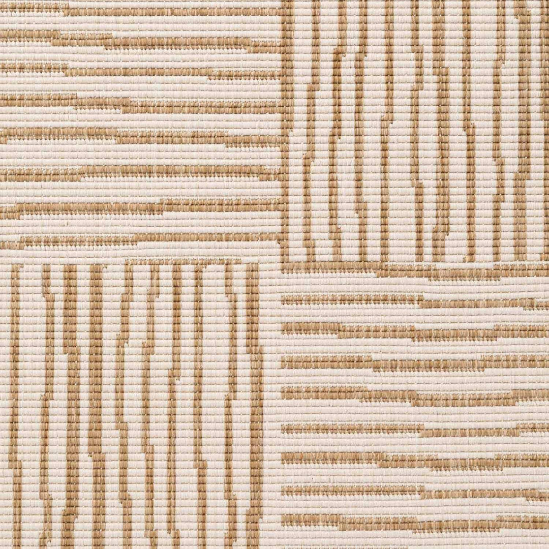 Textured fabric pattern with beige and brown lines