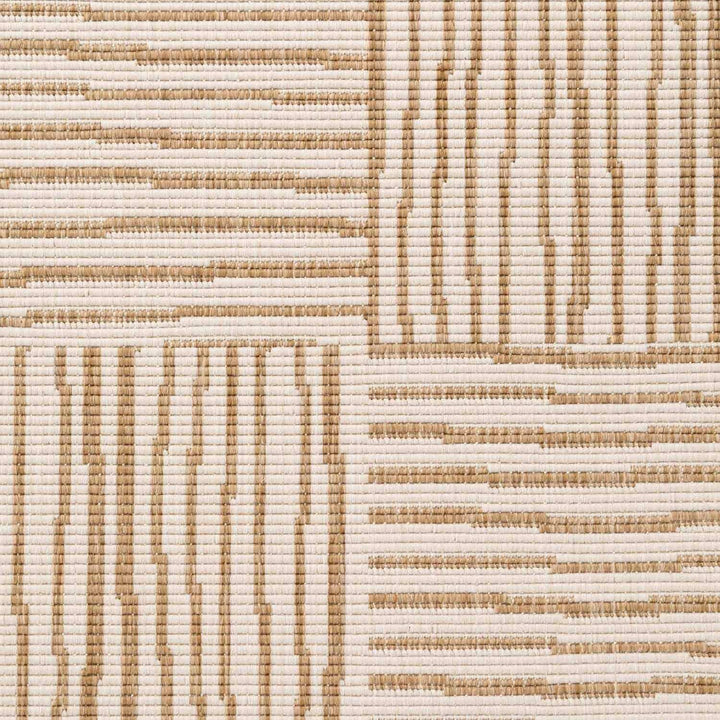 Textured fabric pattern with beige and brown lines