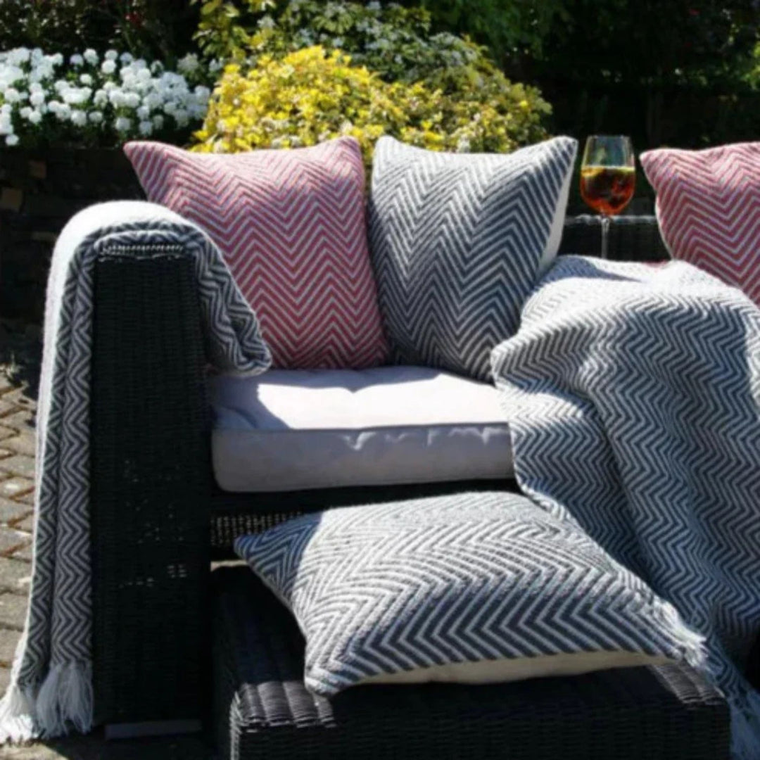 Herringbone Design Woven Cushion | Eco-Friendly Home Decor