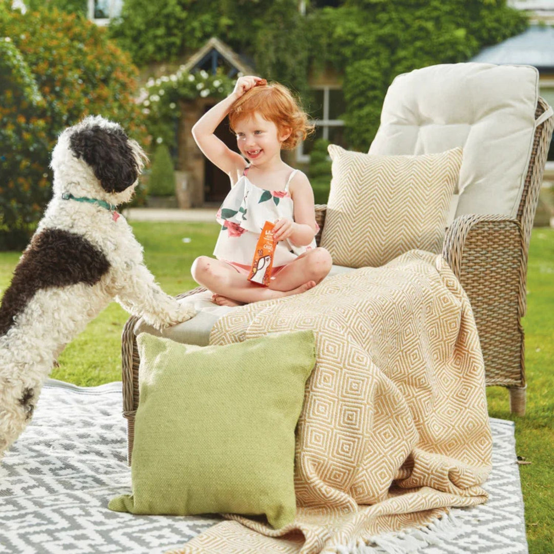 Herringbone Design Woven Cushion | Eco-Friendly Home Decor