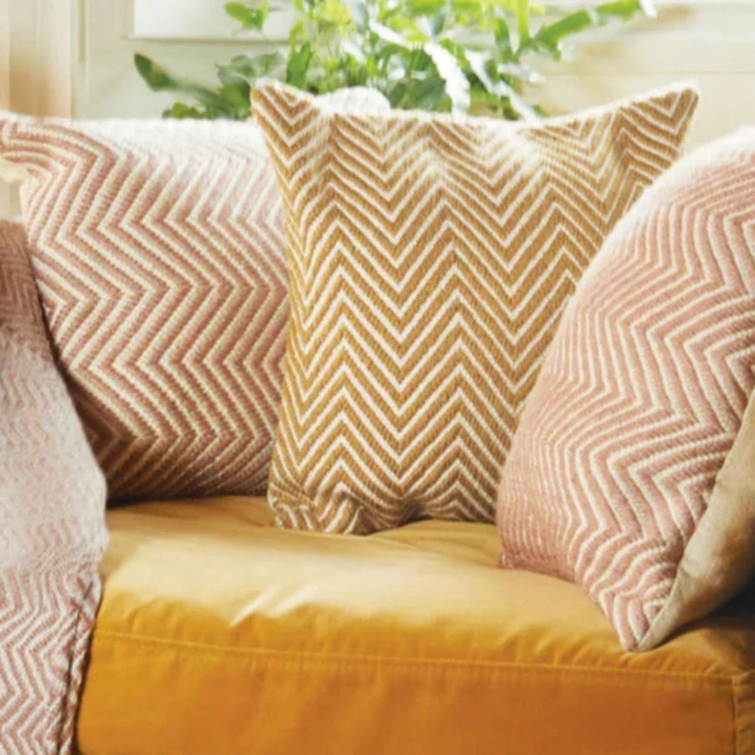 Herringbone Design Woven Cushion | Eco-Friendly Home Decor