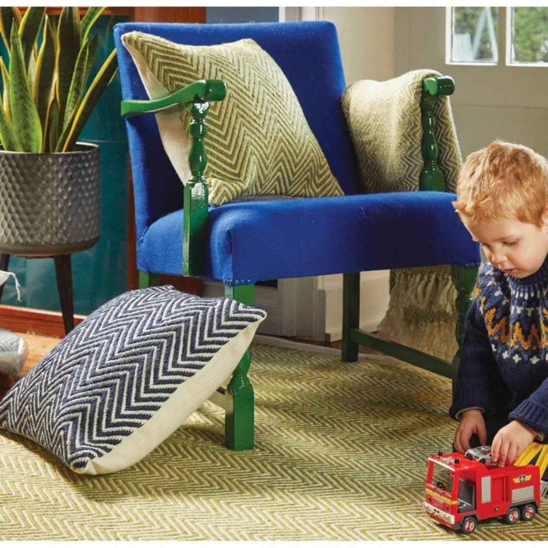 Herringbone Design Woven Cushion | Eco-Friendly Home Decor