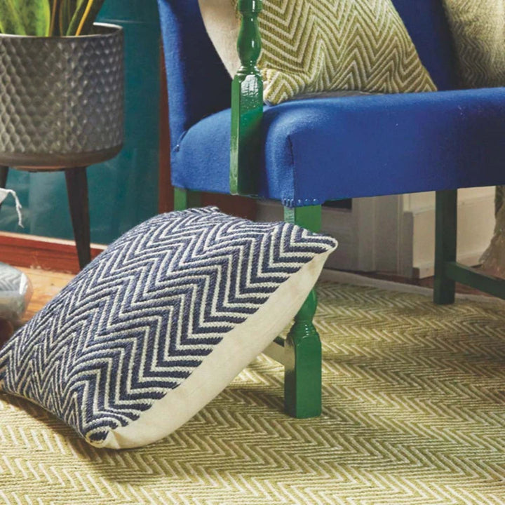 Herringbone Design Woven Cushion | Eco-Friendly Home Decor