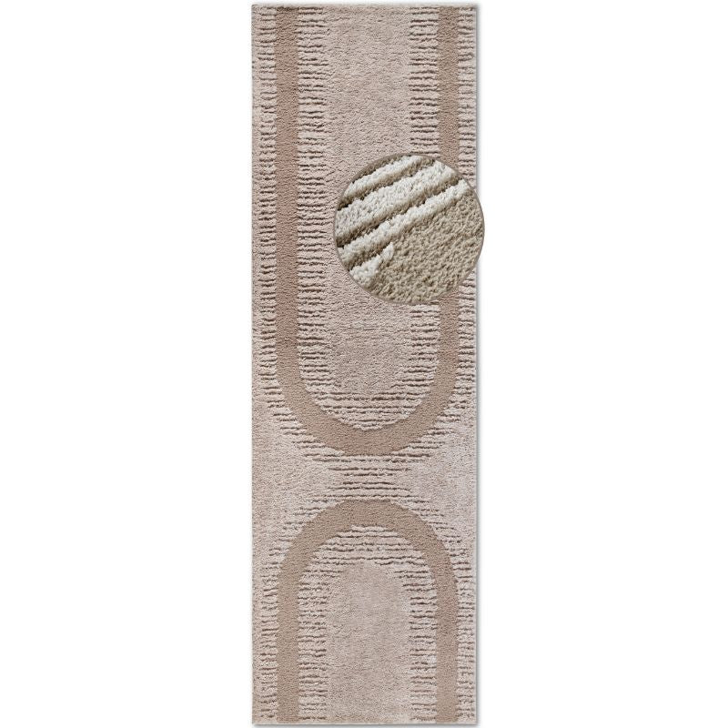 High Pile – Soft Geometric Shaggy Beige Rug