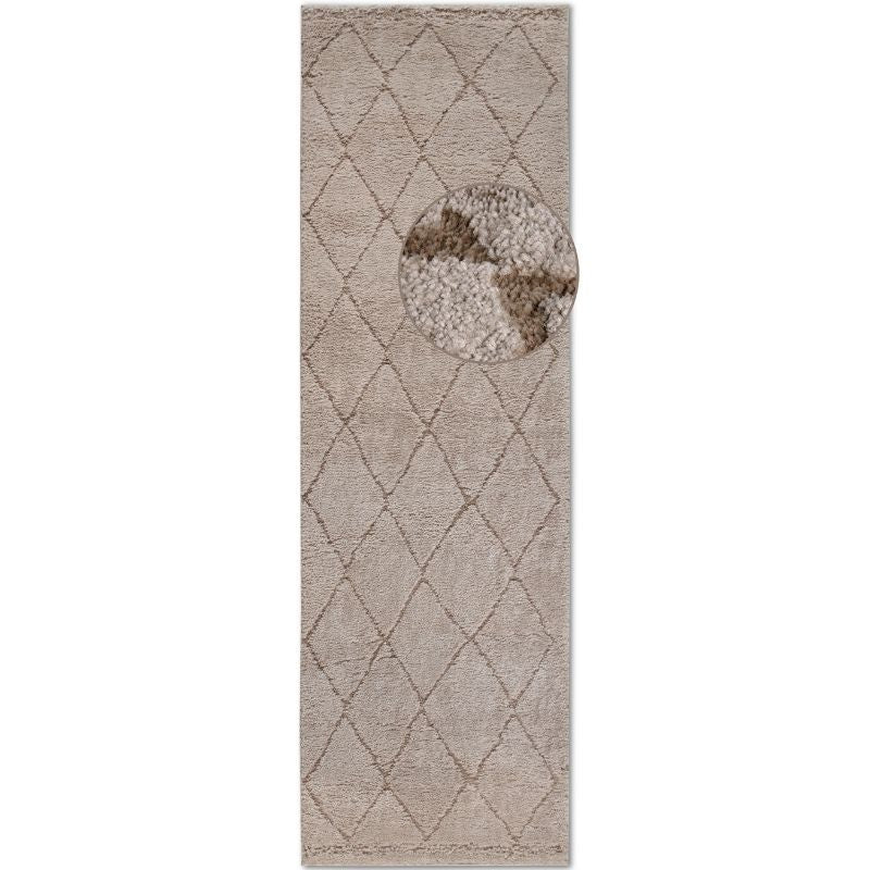 High Pile Beige – Soft Diamond Shaggy Rug