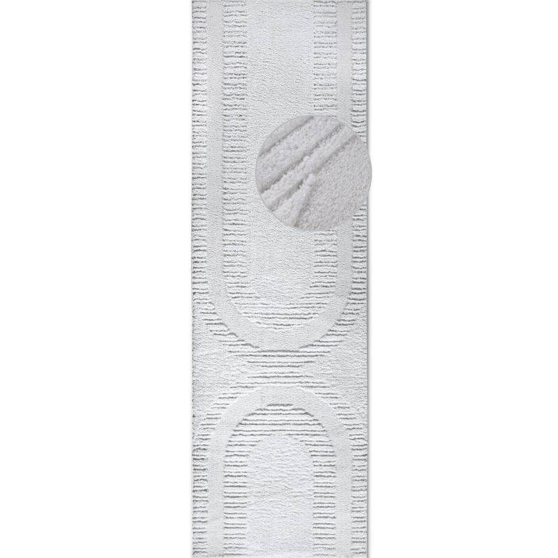 High Pile – Soft Geometric Shaggy White Rug