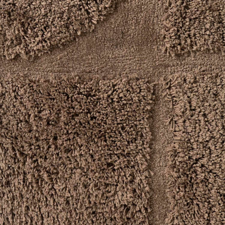 Close-up of brown textured carpet