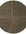 Round brown bath mat with textured surface on a white background