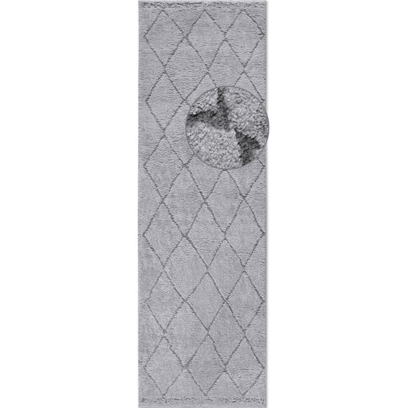 High Pile Grey – Soft Diamond Shaggy Rug