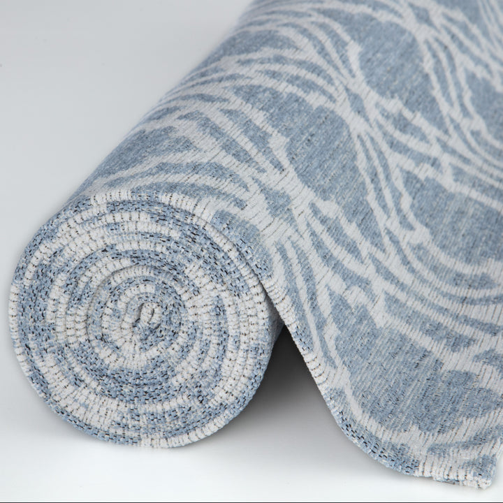 Carina Collection Modern Washable Rugs in Blue | 6903