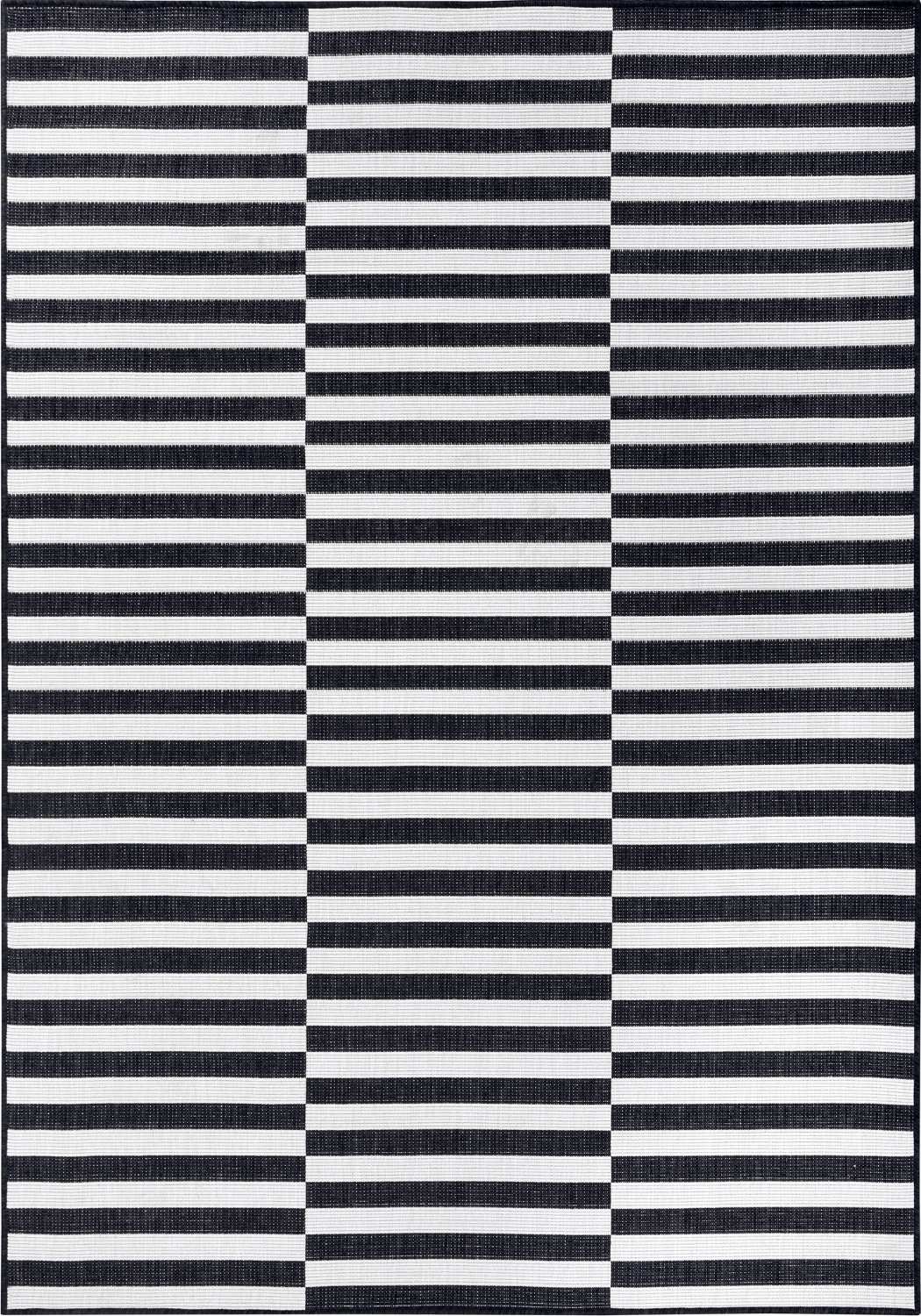 Flat-Woven Reversible Indoor &amp; Outdoor Viela Rug, weatherproof, jet wash, polypropylene rug, horizontal striped design rug.