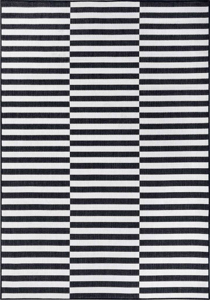 Flat-Woven Reversible Indoor &amp; Outdoor Viela Rug, weatherproof, jet wash, polypropylene rug, horizontal striped design rug.