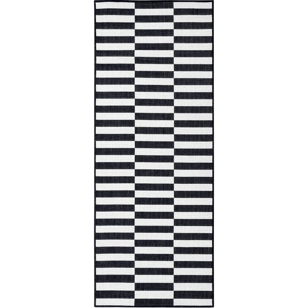 Flat-Woven Reversible Indoor &amp; Outdoor Viela Rug, weatherproof, jet wash, polypropylene rug, horizontal striped design rug.