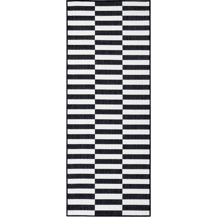 Flat-Woven Reversible Indoor &amp; Outdoor Viela Rug, weatherproof, jet wash, polypropylene rug, horizontal striped design rug.