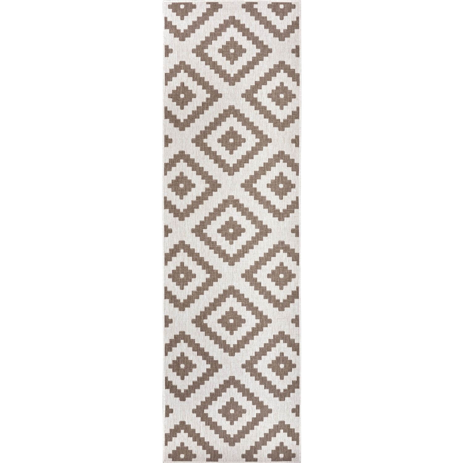 Reversible outdoor-indoor rug beige colour