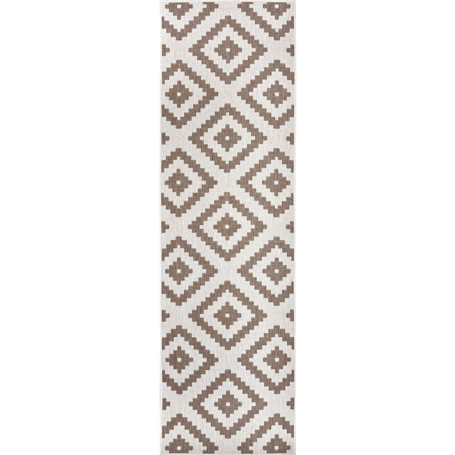 Reversible outdoor-indoor rug beige colour