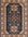 Decorative rug with geometric pattern on a dark background