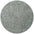 Round gray rug on a white background