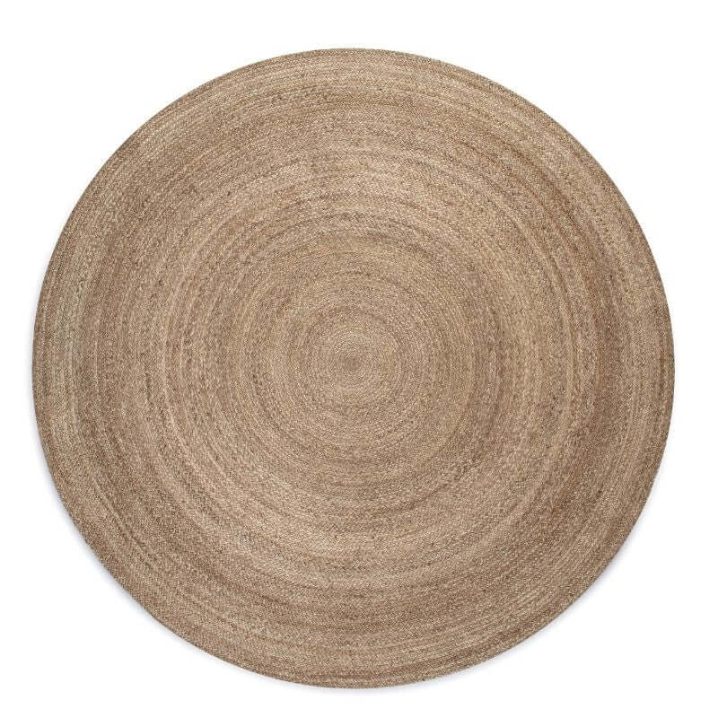 Jute Braided Round Rangpur Natural Rug