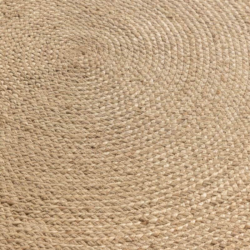 Jute Braided Round Rangpur Natural Rug