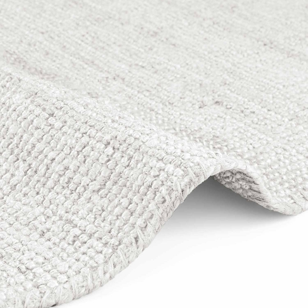 Boucle Jute Jaipur Rug White, textured design, easy care, durable lasting.