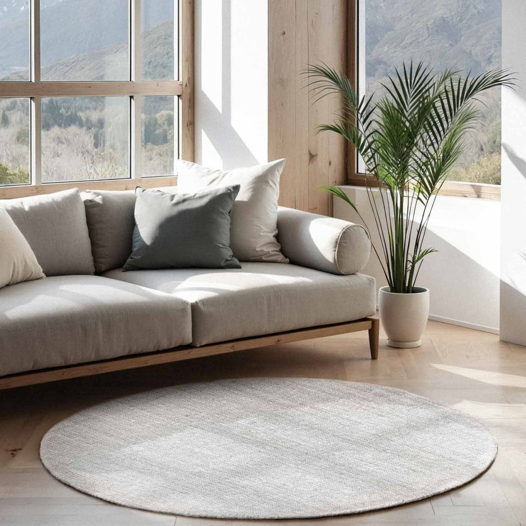 Boucle Jute Jaipur Rug White, textured design, easy care, durable lasting.