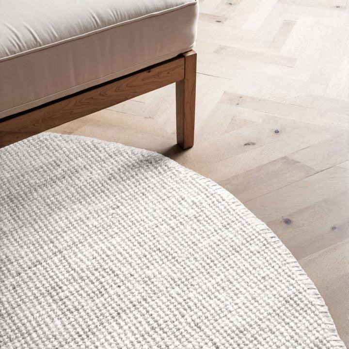 Boucle Jute Jaipur Rug White, textured design, easy care, durable lasting.