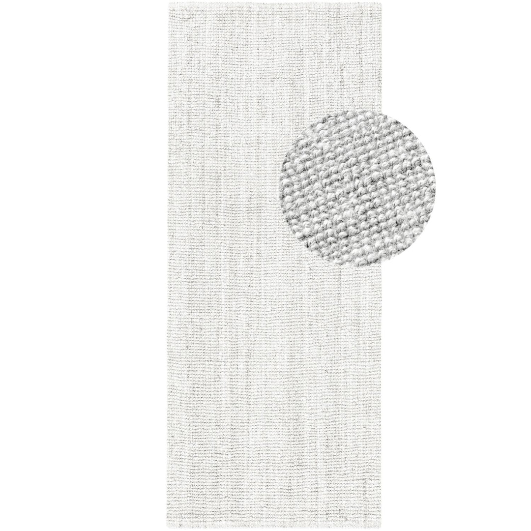 Boucle Jute Jaipur Rug White, textured design, easy care, durable lasting.