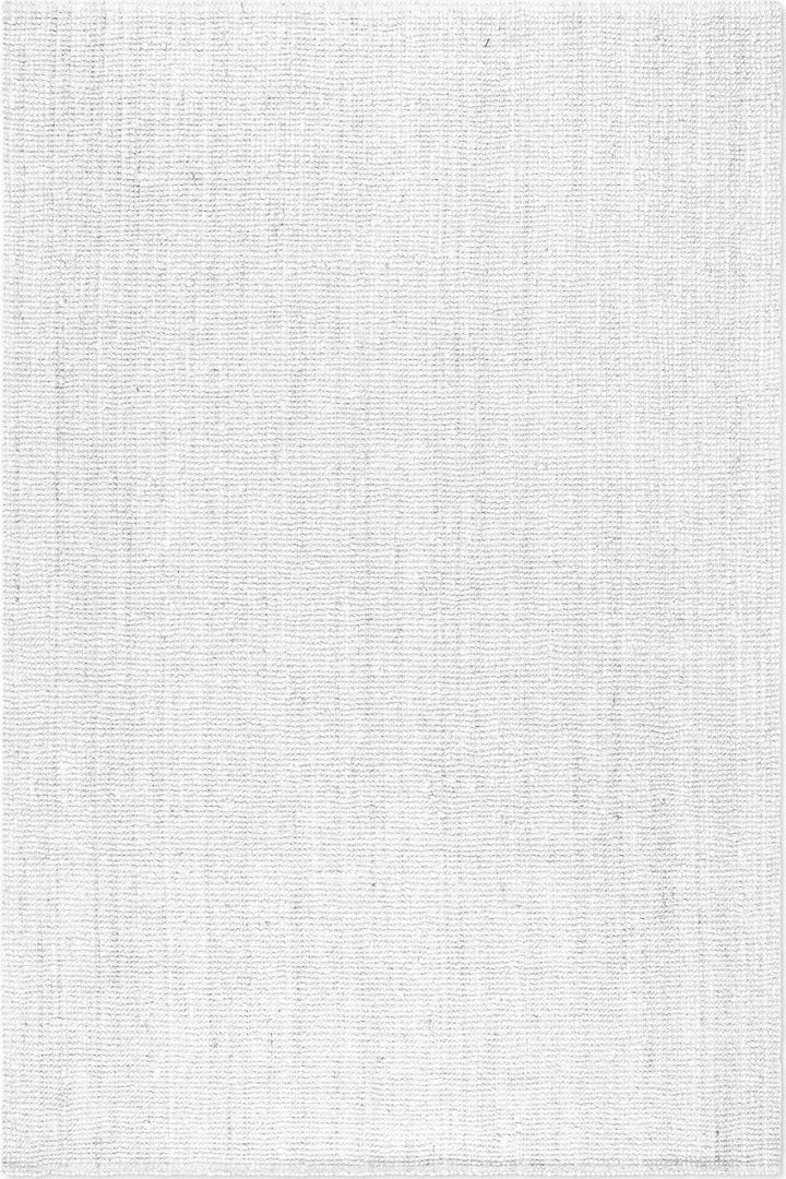 Boucle Jute Jaipur Rug White, textured design, easy care, durable lasting.