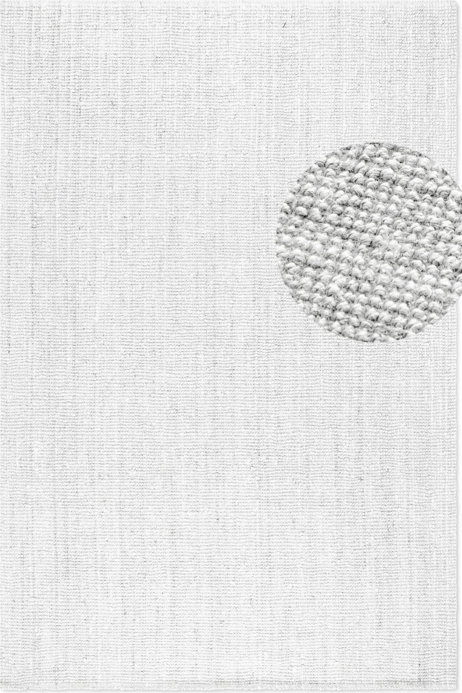 Boucle Jute Jaipur Rug White, textured design, easy care, durable lasting.