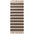 Handloom Jute Rug Natural White Black Fringed, Reversible, Striped Rug