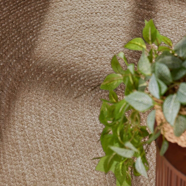 Braided Jute Rug Oval Rangpur Natural Grey Brown
