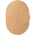 Braided Jute Rug Oval Rangpur Natural Gold
