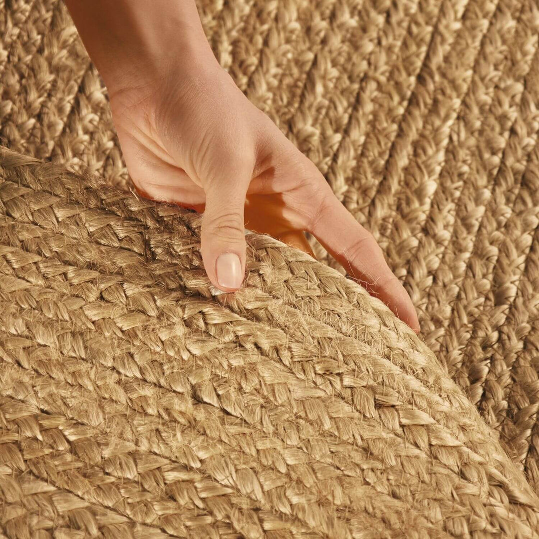 Braided Jute Rug Oval Rangpur Natural Gold