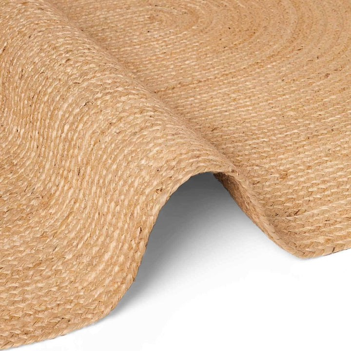 Braided Jute Rug Oval Rangpur Natural Gold