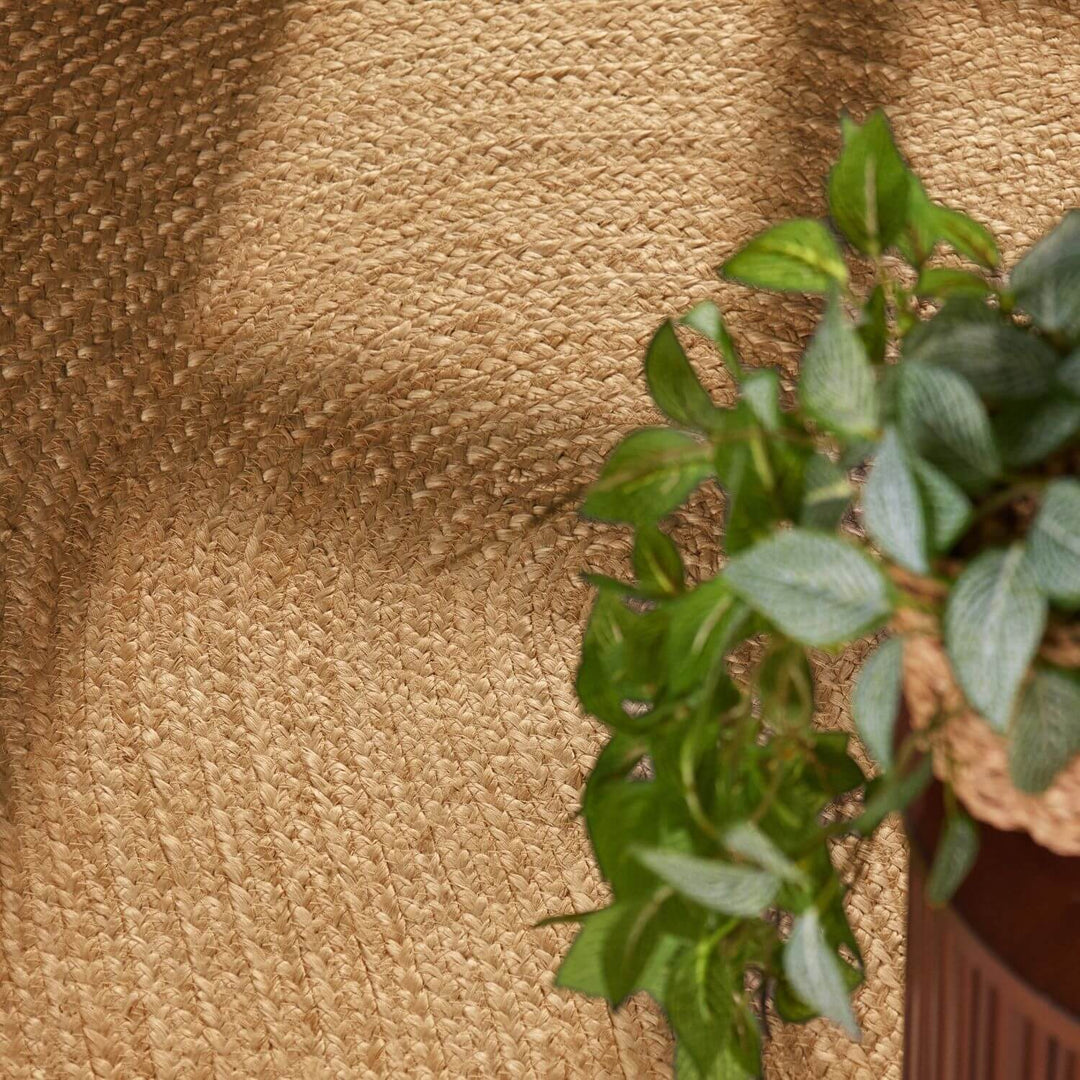 Braided Jute Rug Oval Rangpur Natural Gold