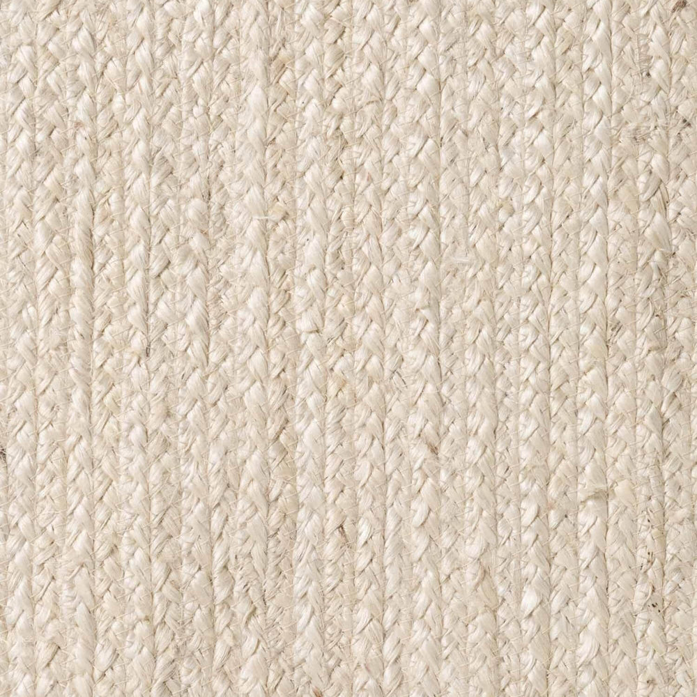 Braided Jute Rug Oval Rangpur Natural Ivory